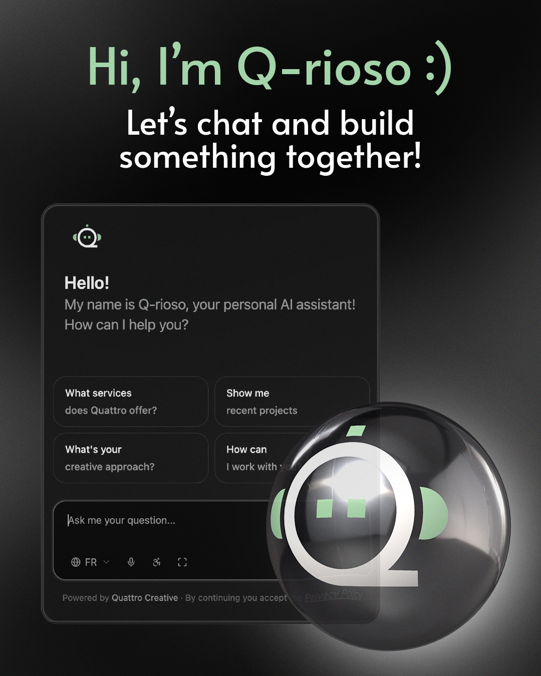 Q-rioso - Your AI assistant that knows your business, not just the internet.